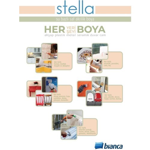  İç Cephe Duvar & Tavan BoyalarıStellaBianca Stella Antrasit 0.50 Lt 