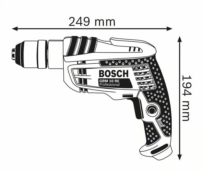 Matkap ÇeşitleriBOSCHBosch GBM 10 RE 600 W Darbesiz Matkap 0601473600