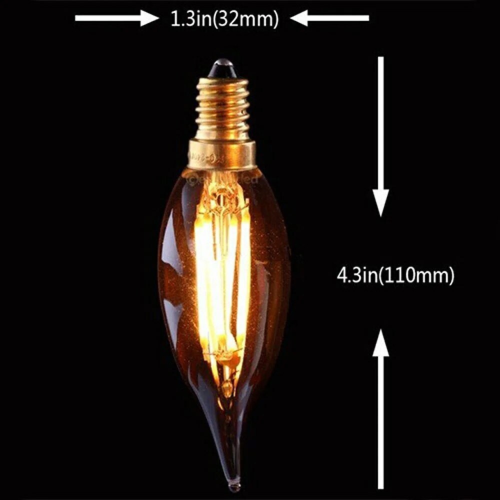 Aydınlatma ÜrünleriCATACata 4 W Rustik LED Dekoratif Buji Ampul E-14 2700K Amber Rengi CT-4281