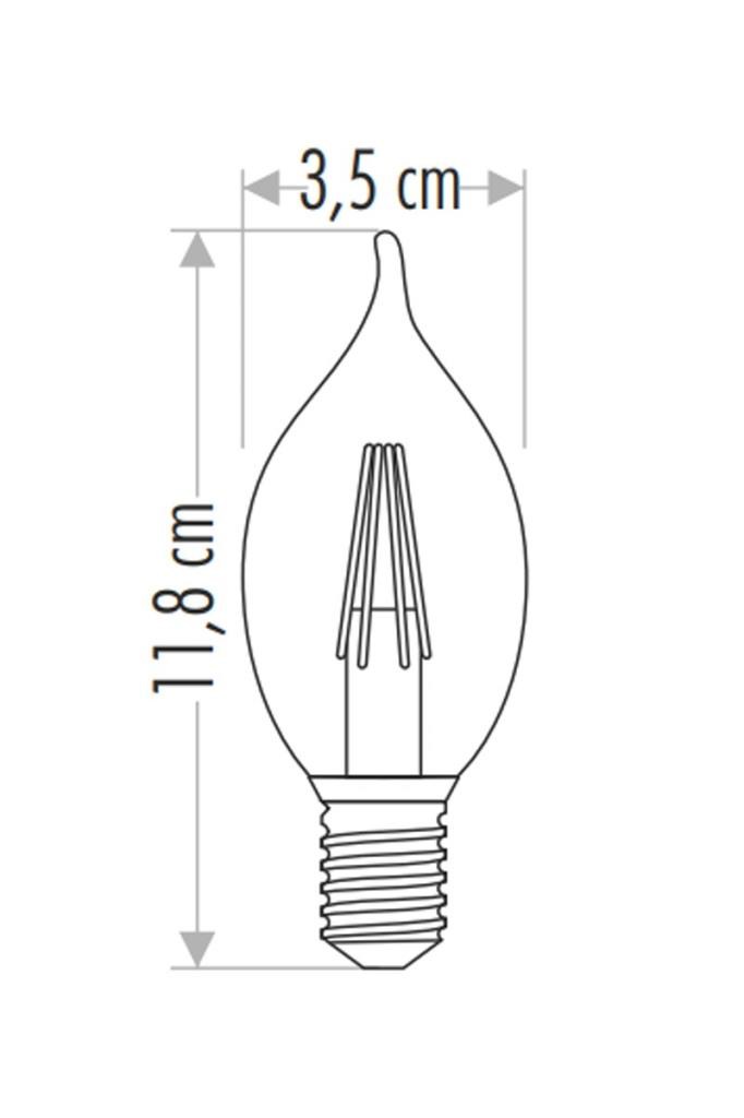 Aydınlatma ÜrünleriCATACata 4 W Rustik LED Dekoratif Buji Ampul E-14 2700K Amber Rengi CT-4281