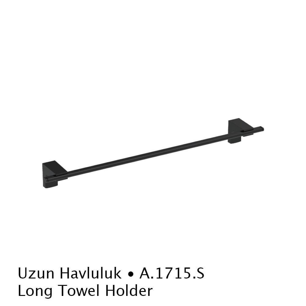Banyo AksesuarDuxxaDuxxa Deppot F1 Mat Siyah Uzun Havluluk A.1715.S