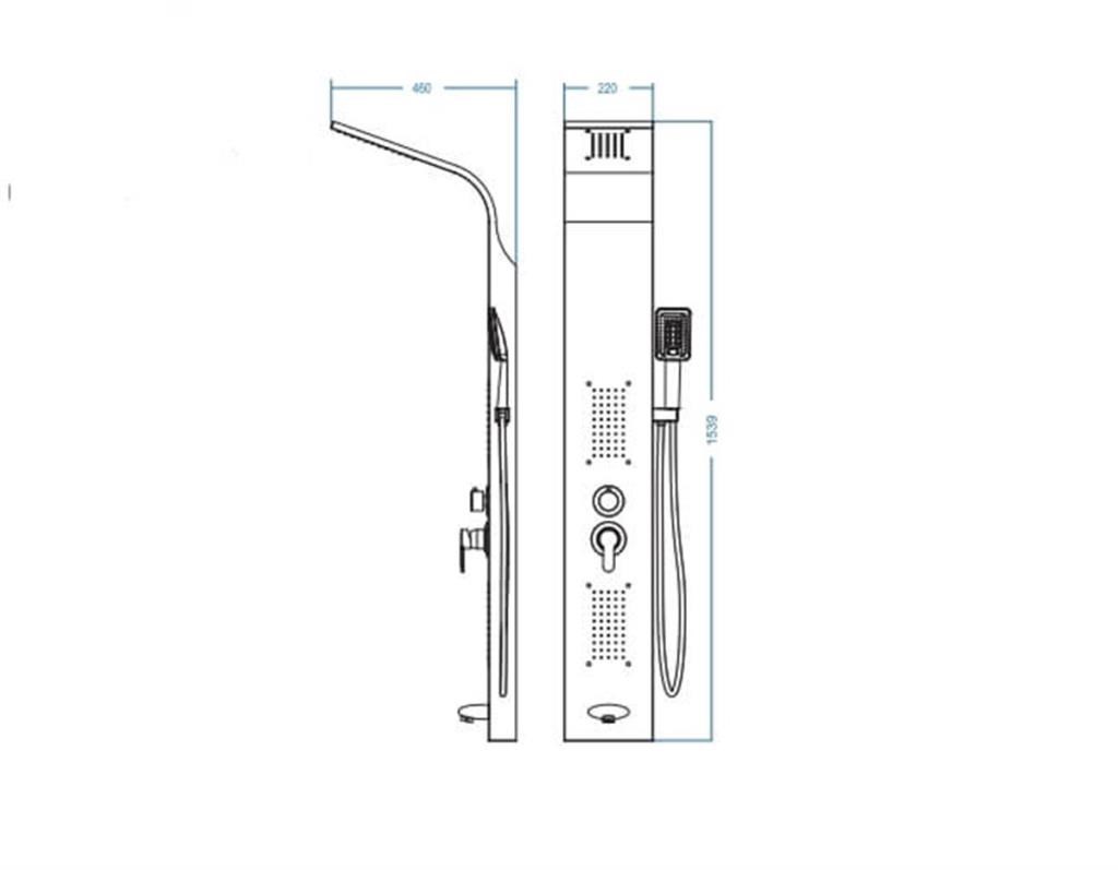 Duş Başlığı & SetleriDuxxaDuxxa Deppot Hydro Dikey Duş Seti Beyaz D.015.B