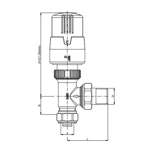 Tesisat MalzemeleriECAEca Termostatik Radyatör Valfi Köşe Pex Trv4 16x2 602120780