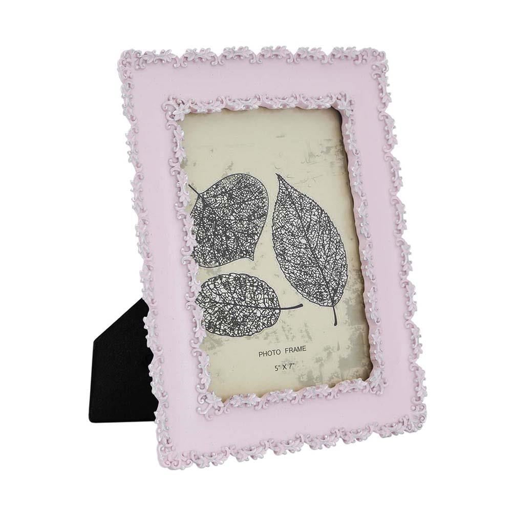 Mutfak AkseuarEvdemaEvdema Vitale Ena Pembe Yaprak Dokulu Fotoğraf Çerçevesi Ak.Dl0074