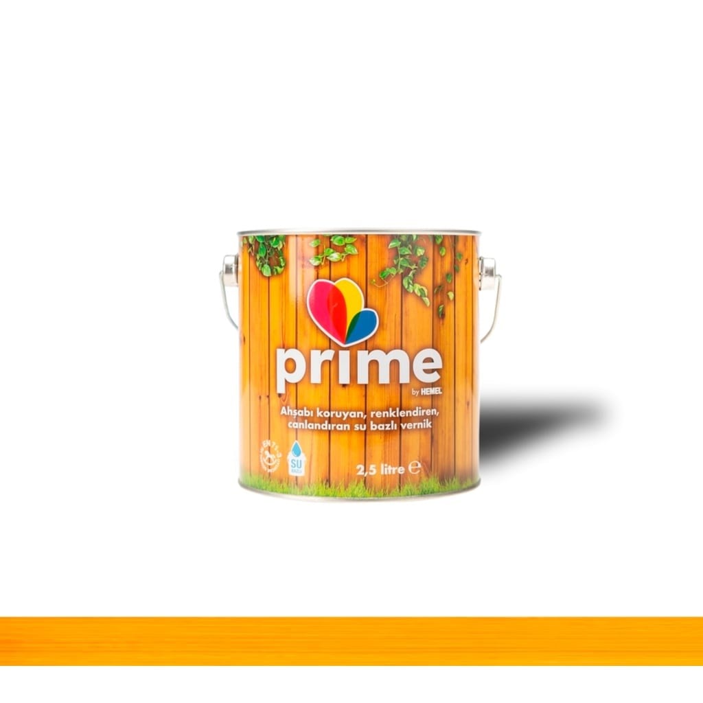 Cila & Vernik HEMELHemel Prime Su Bazlı Renkli Ahşap Vernik - 2,5 Lt Naturel
