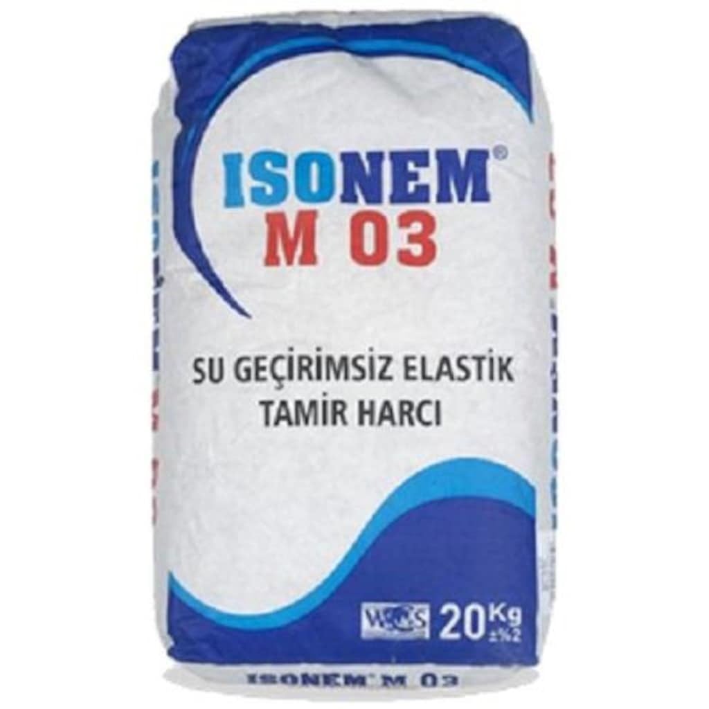 İnşaat MalzemeleriIsonemIsonem M03 Su Geçirimsiz Elastik Gri Tamir Harcı 20 Kg 