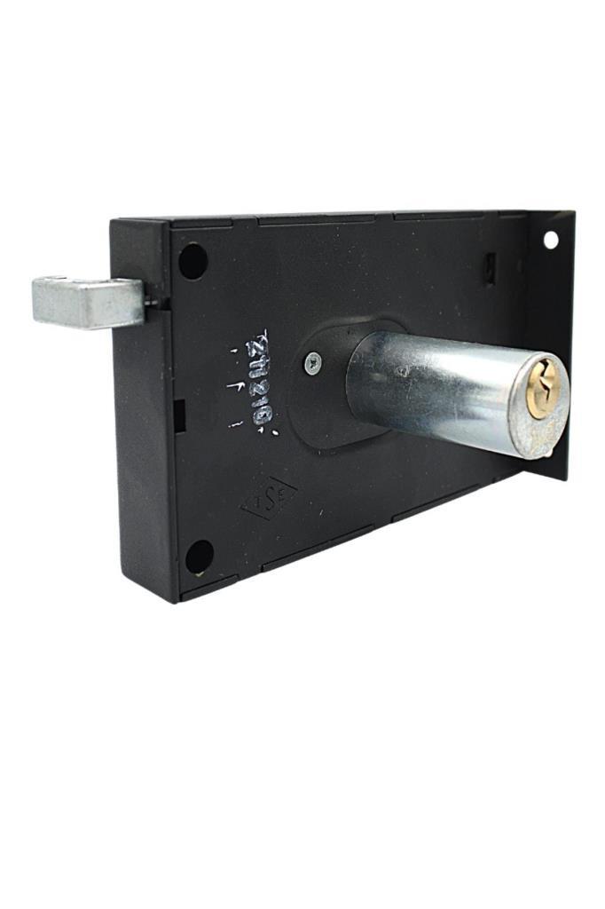 Kilit ÇeşitleriKALEKale 157AE Silindirli Tirajlı Demir Kapı Kilidi Köşeli Siyah Eco 14mm 52mm