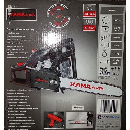 BenzinliKAMAKama ByReis KMR46 Benzinli Ağaç Kesme Motoru 2 Kw