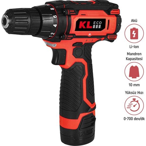 Matkap ÇeşitleriKLKl Ke2213Nm Eco 12VoLt/1.3Ah Li-İon Akülü Vidalama