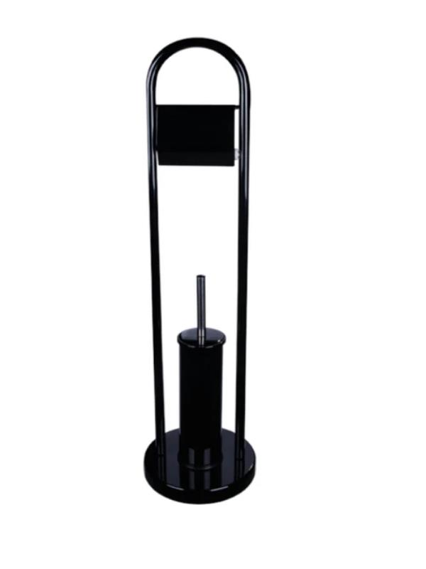 Banyo AksesuarMaxiflowMaxiflow Ayaklı Wc Fırçalık Set Siyah 75 cm