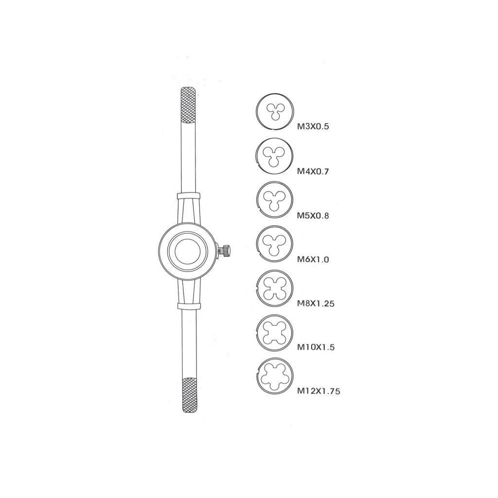Pafta & Boru KaynakMerttoolsMerttools 8 Parça Pafta Seti 39561