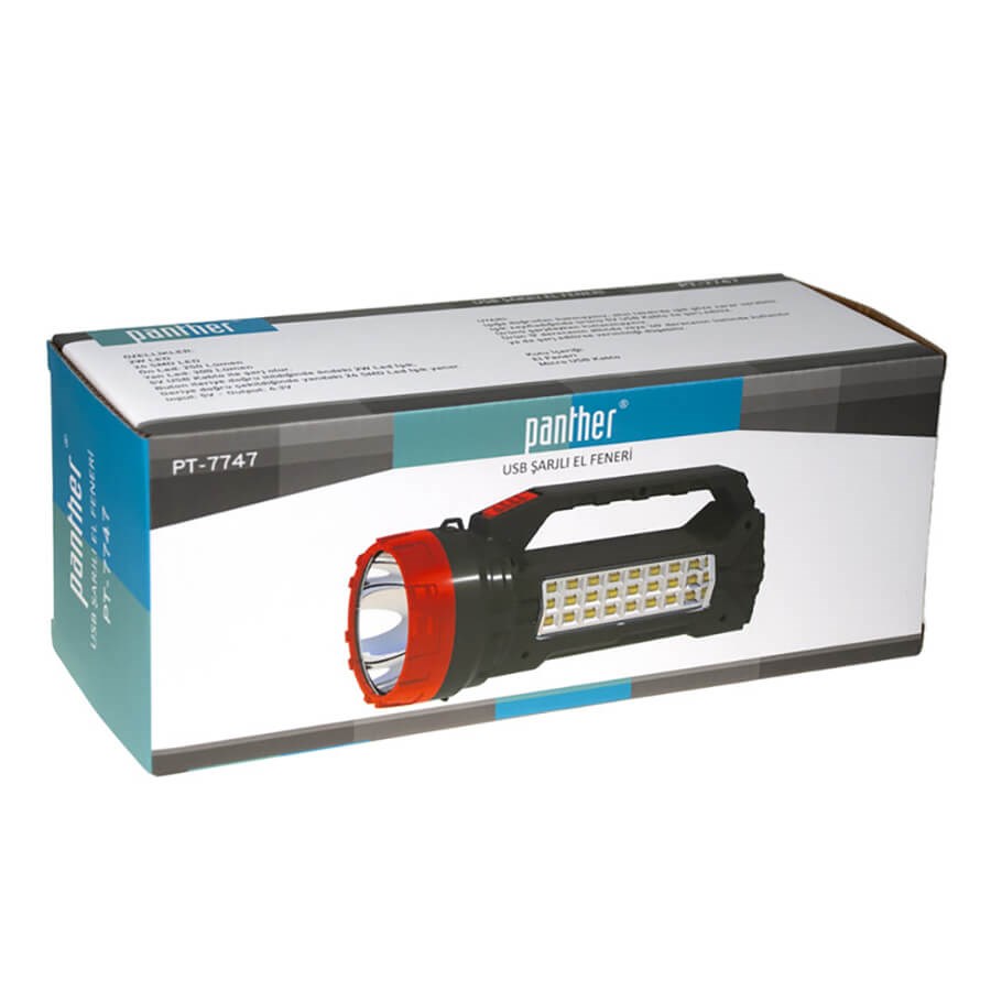 Aydınlatma ÜrünleriPantherPanther PT-7747 USB Şarjlı El Feneri