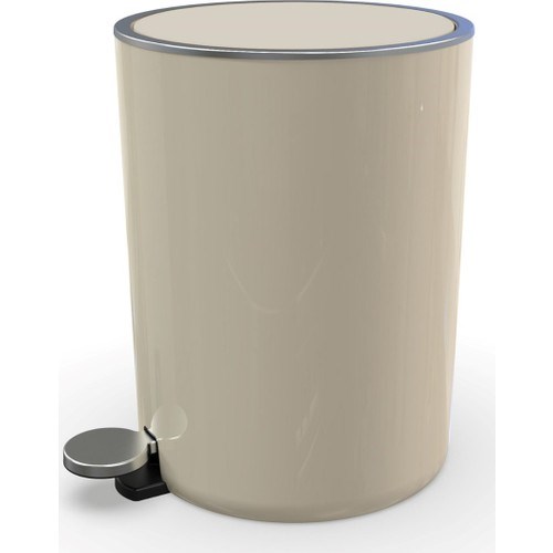 Banyo AksesuarPRİMANOVAPrimanova M-E66-09 Lenox Pedallı Çöp Kovası Bej 5 Lt