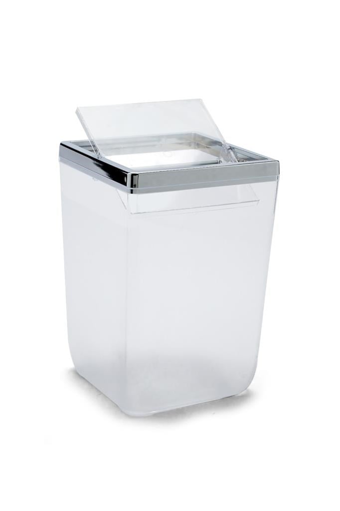 Banyo AksesuarPRİMANOVAPrimanova M-Sa13-16 Biga Çöp Kovası 6 Lt Şeffaf - Krom