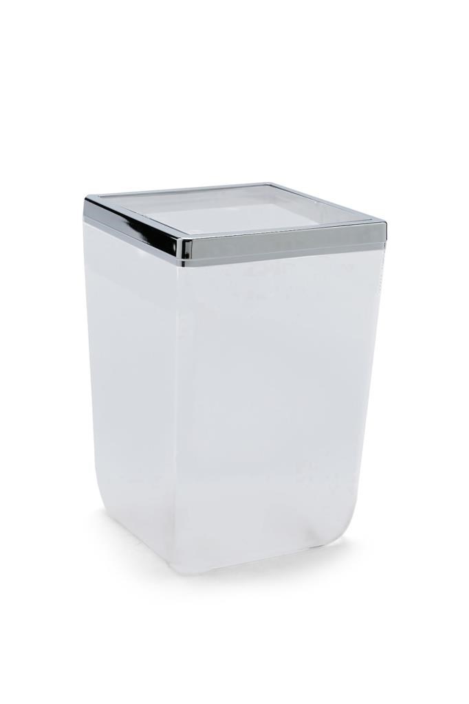 Banyo AksesuarPRİMANOVAPrimanova M-Sa13-16 Biga Çöp Kovası 6 Lt Şeffaf - Krom