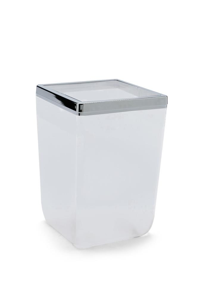 Banyo AksesuarPRİMANOVAPrimanova M-Sa13-16 Biga Çöp Kovası 6 Lt Şeffaf - Krom