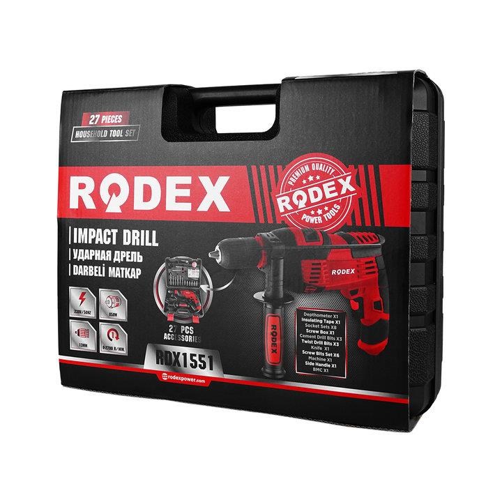 Matkap ÇeşitleriRODEXRodex Rdx1551 850 W Darbeli Matkap 13 mm Aksesuarlı