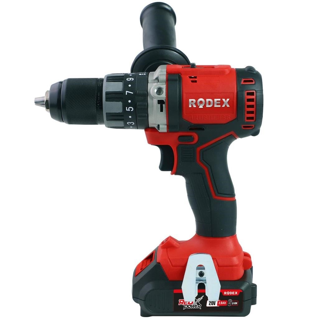 Vidalama ÇeşitleriRODEXRodex RPX2360F Kömürsüz Motor Darbeli Matkap 20V Li-ON Çift Akülü Vidalama  