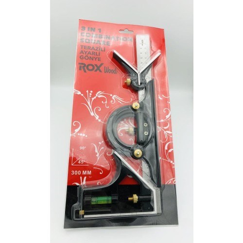 Ölçü Aletleri & TerazilerRox WoodRox Wood Terazili Ayarlı Gönye 153Rox0024