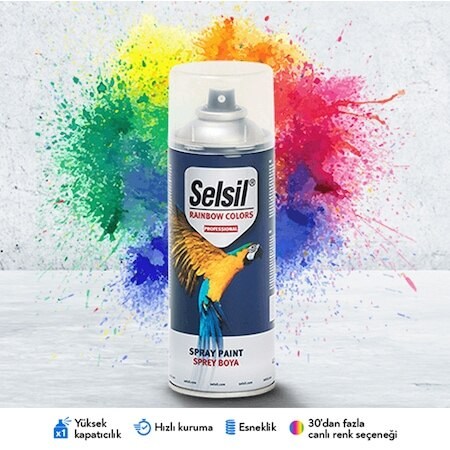 Sprey BoyaSelsilSelsil Sprey Boya Ateş Kırmızı Ral3000 400ml