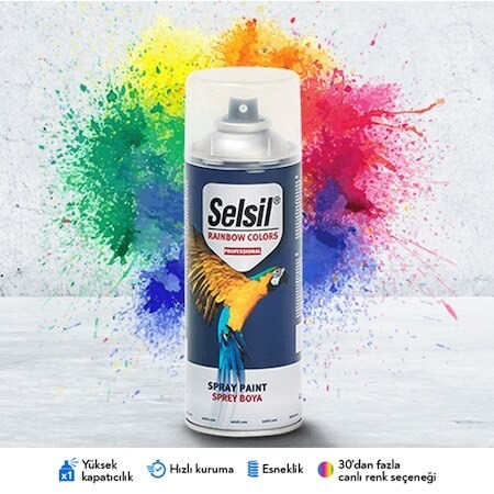 Sprey BoyaSelsilSelsil Sprey Boya Ateş Kırmızı Ral3000 400ml