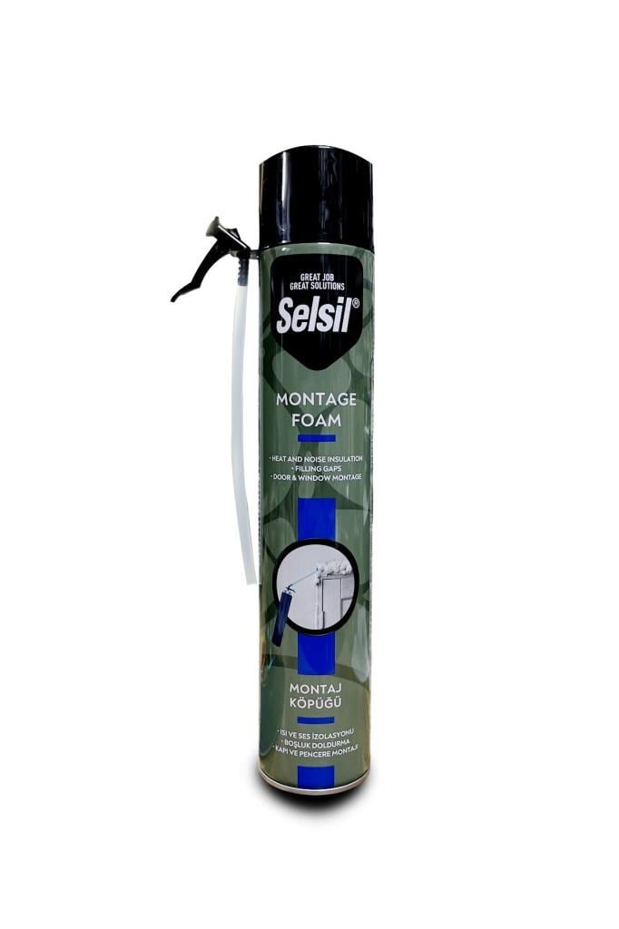 Slikon & TabancalarıSelsilSelsil Yüksek Kalite Montaj Köpüğü 750ml 600gr