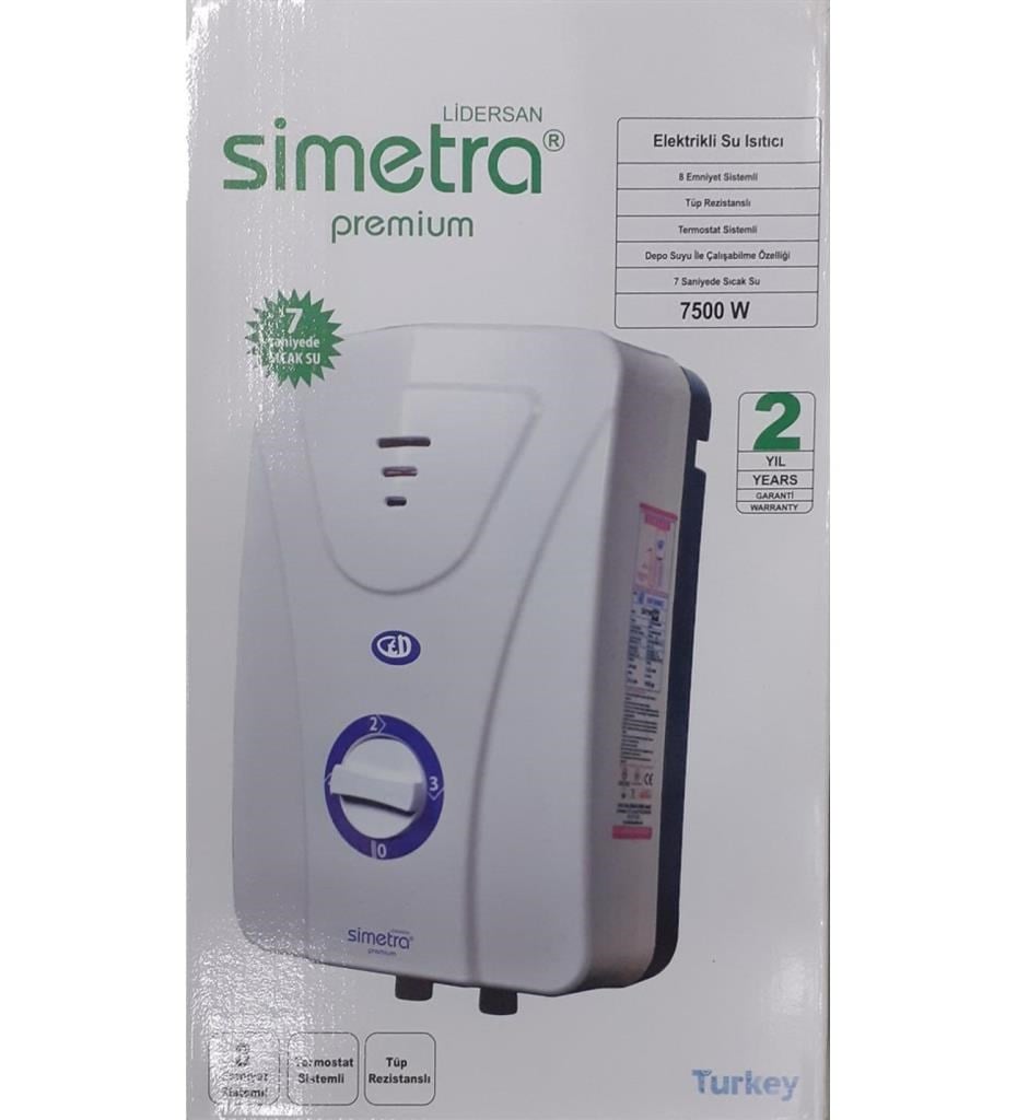 Banyo AksesuarSimetraSimetra Premium Elektrikli Şofben 7500W