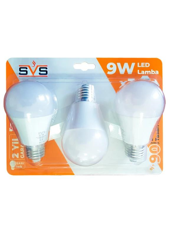Aydınlatma ÜrünleriSvsSvs Led Lamba 3 Lü Blister 9W 3000K