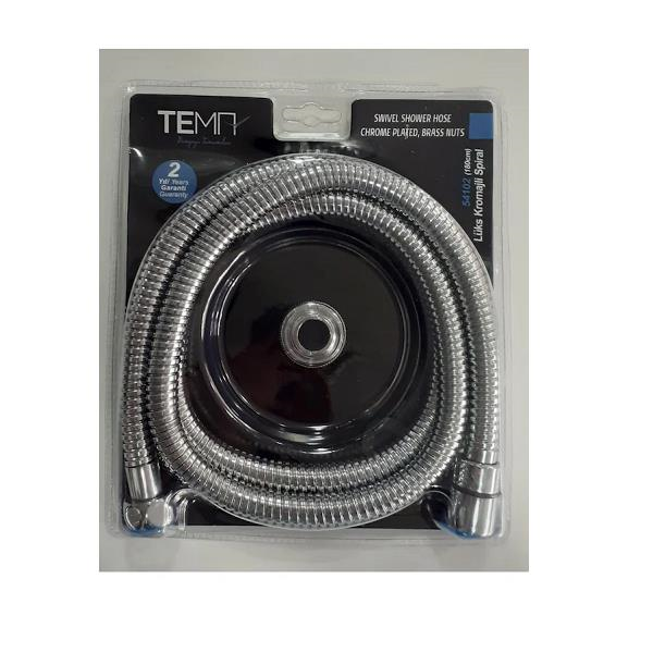 Duş Başlığı & SetleriTEMATema 54102 Banyo Duş Hortumu Lüx Kromajlı Örgülü Spiral 180 cm
