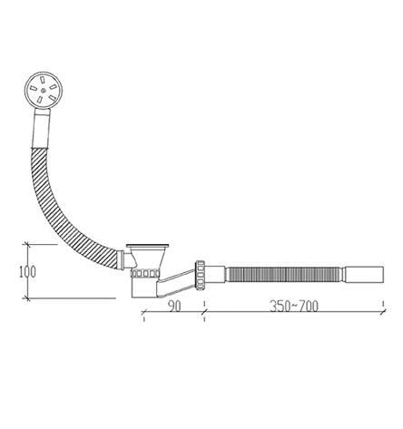 Banyo AksesuarTEMATema Küvet Trobleni Körüklü Q 32 MM Çıkışlı 91103