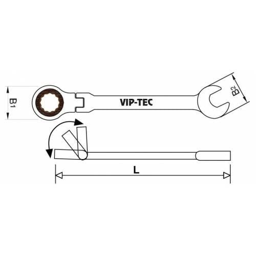 İş AnahtarlarıVip-TecVıp-Tec Cırcırlı Kombine Anahtar 17 mm Vt106017