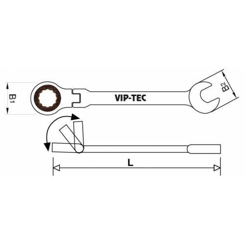 İş AnahtarlarıVip-TecVıp-Tec Cırcırlı Kombine Anahtar 17 mm Vt106017
