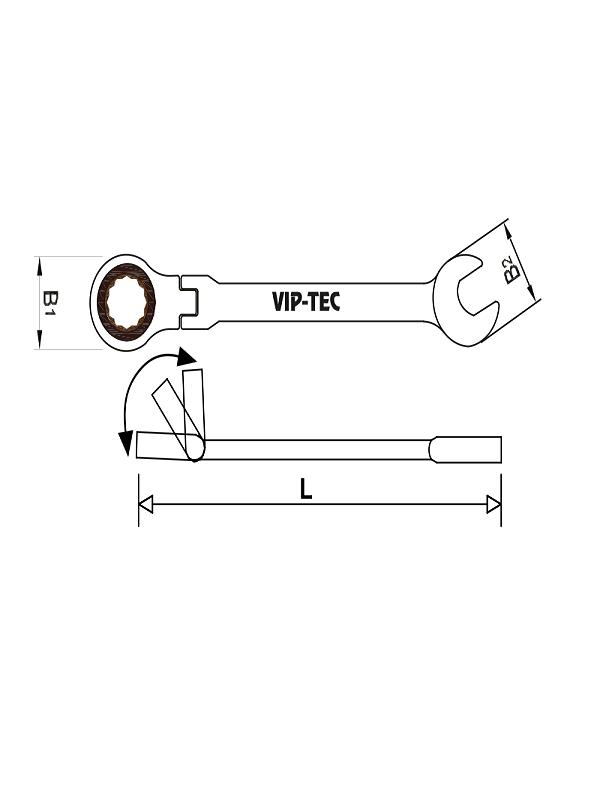 İş AnahtarlarıVip-TecVip-Tec Flex Cırcırlı Kombine Anahtar 19 mm