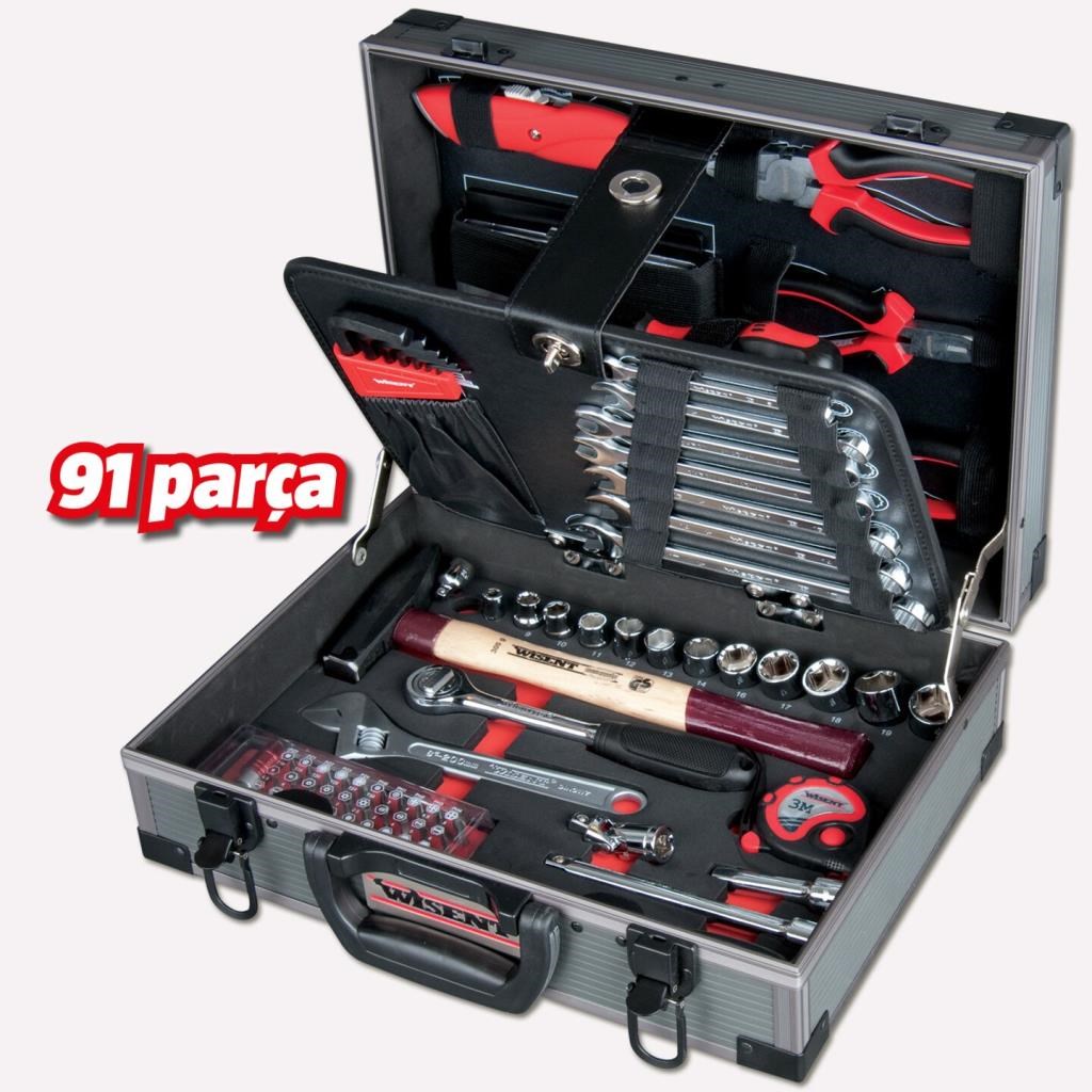 Alet Setleri & ÇantalarıWisentWisent 91 Parça El Aleti Çantası Full Set Takım Çantası
