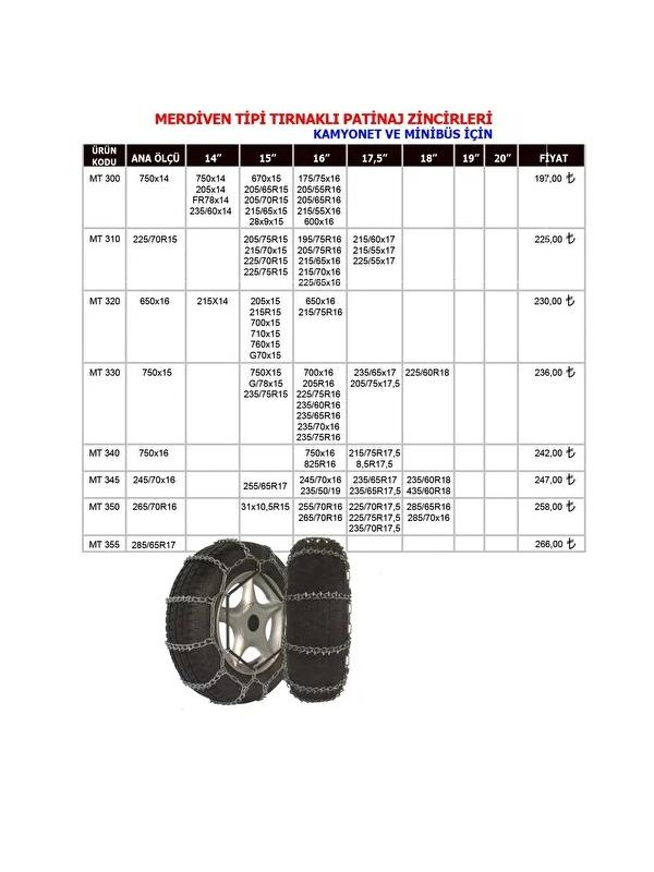 Otomobil AksesuarlarıYıldızYıldız Mt 230 Yıldız Patinaj Zinciri Serme 