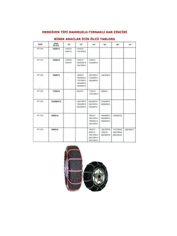 Otomobil AksesuarlarıYıldızYıldız Mt 310 Yıldız Patinaj Zinciri Serme 