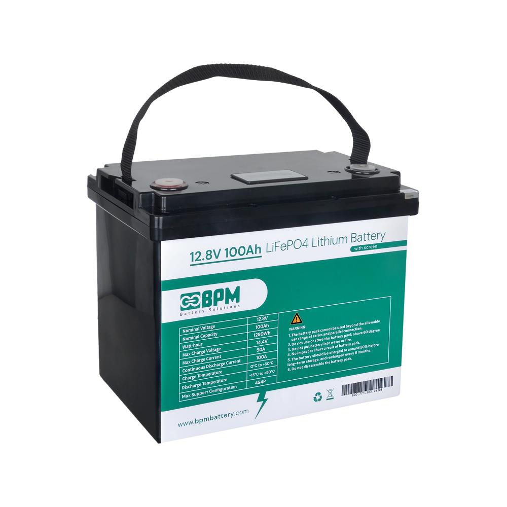 BPM 12.8V 100Ah LiFePO4 Lityum Akü -  Ekranlı