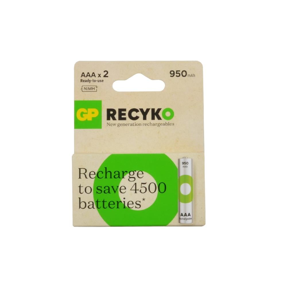 GP Recyko AAA 1000 Serisi 950 mAh İnce Kalem Pil 2li