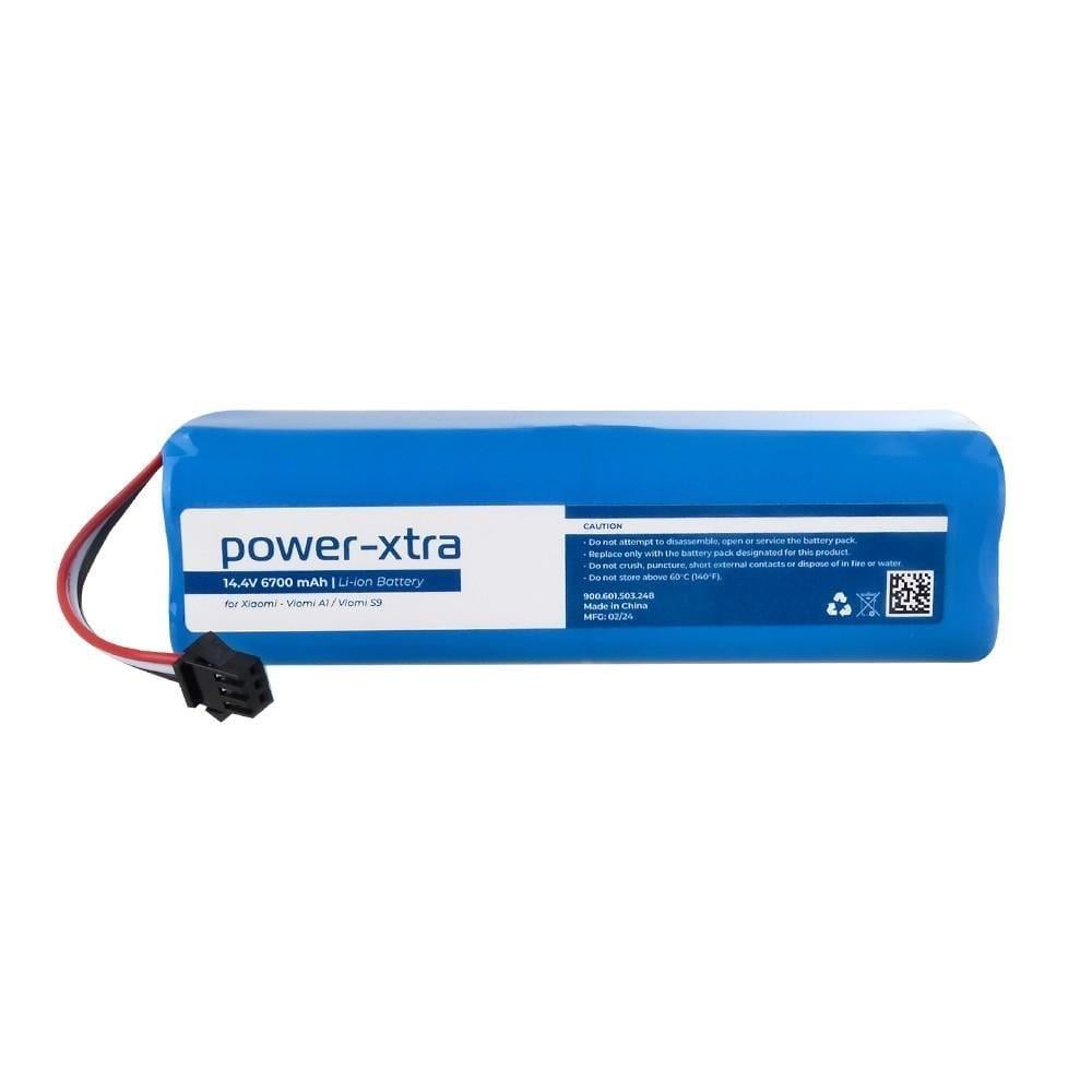 Power-Xtra - Xiaomi-Viomi A1/Viomi-S9 Yüksek Kapasiteli Robot Süpürge Bataryası - 14.4V 6700mAh Li-ion Batarya