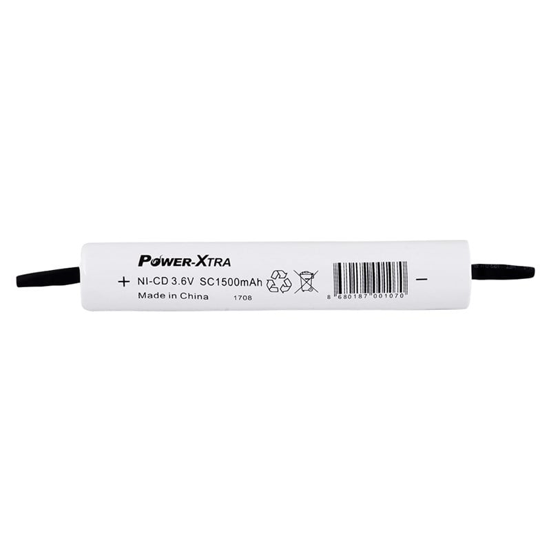 Power-xtra 3.6V Ni-Cd SC 1500mAh PVC Şarjlı Pil