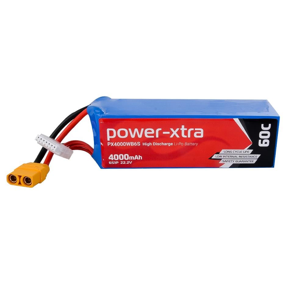 Power-Xtra PX4000WB6S - 6S1P - 22.2V 4000 mAh Li-Polymer Pil - 60C