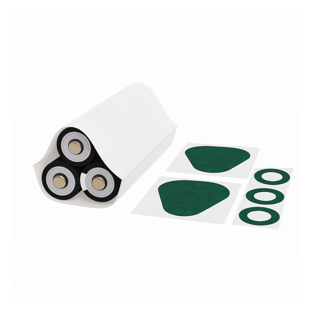 3S/P Dik 18650 Pil Shrink (Beyaz) + Kapak + (+) Kutup Emniyet Oringi (5 Set)