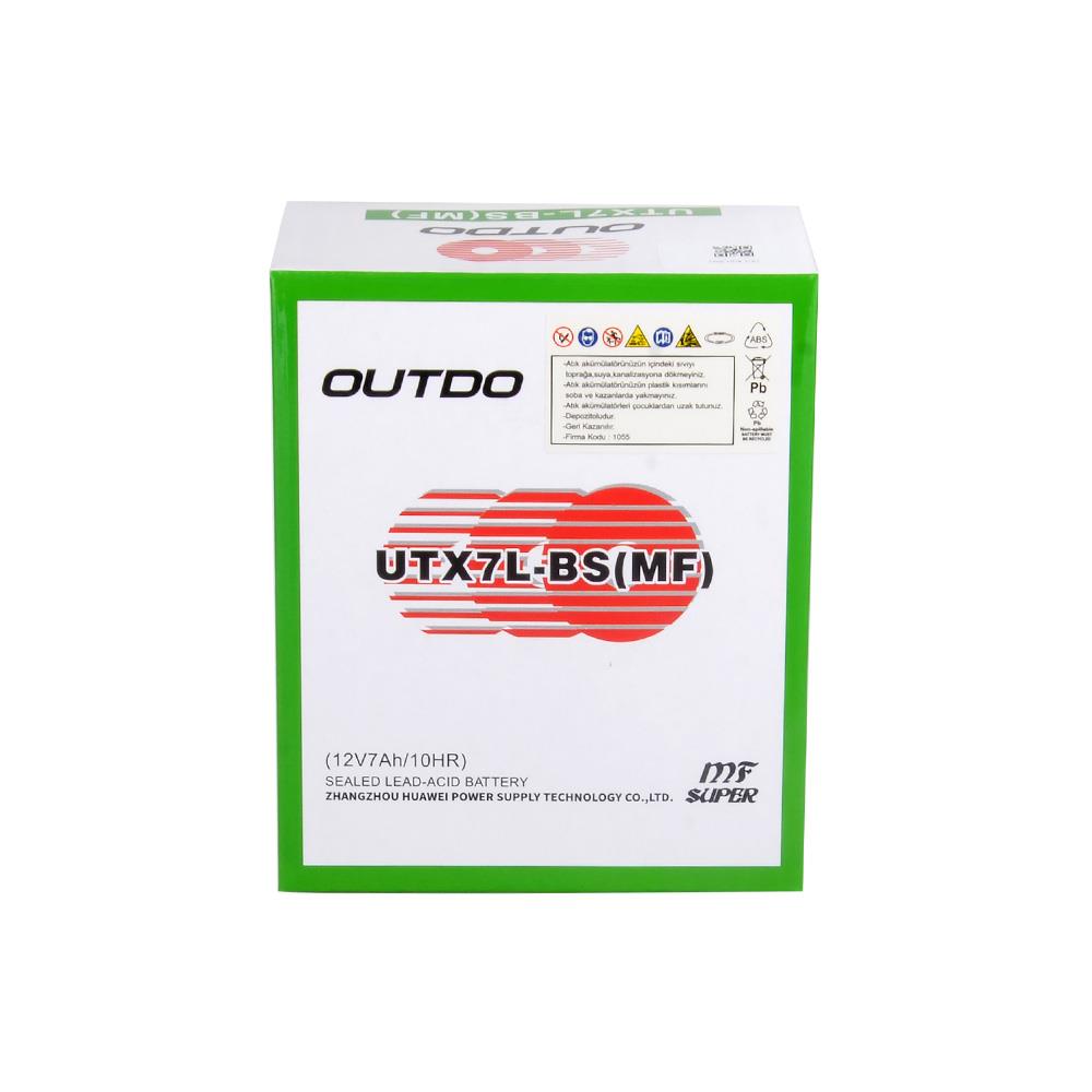 Outdo UTX7L-BS 12V 6Ah Motosiklet Aküsü
