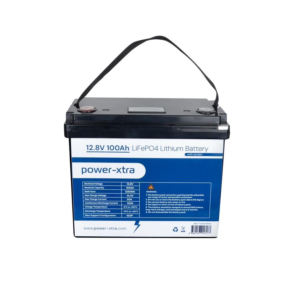 Power-xtra 12.8V 100Ah LiFePO4 Lityum Akü - Ekranlı