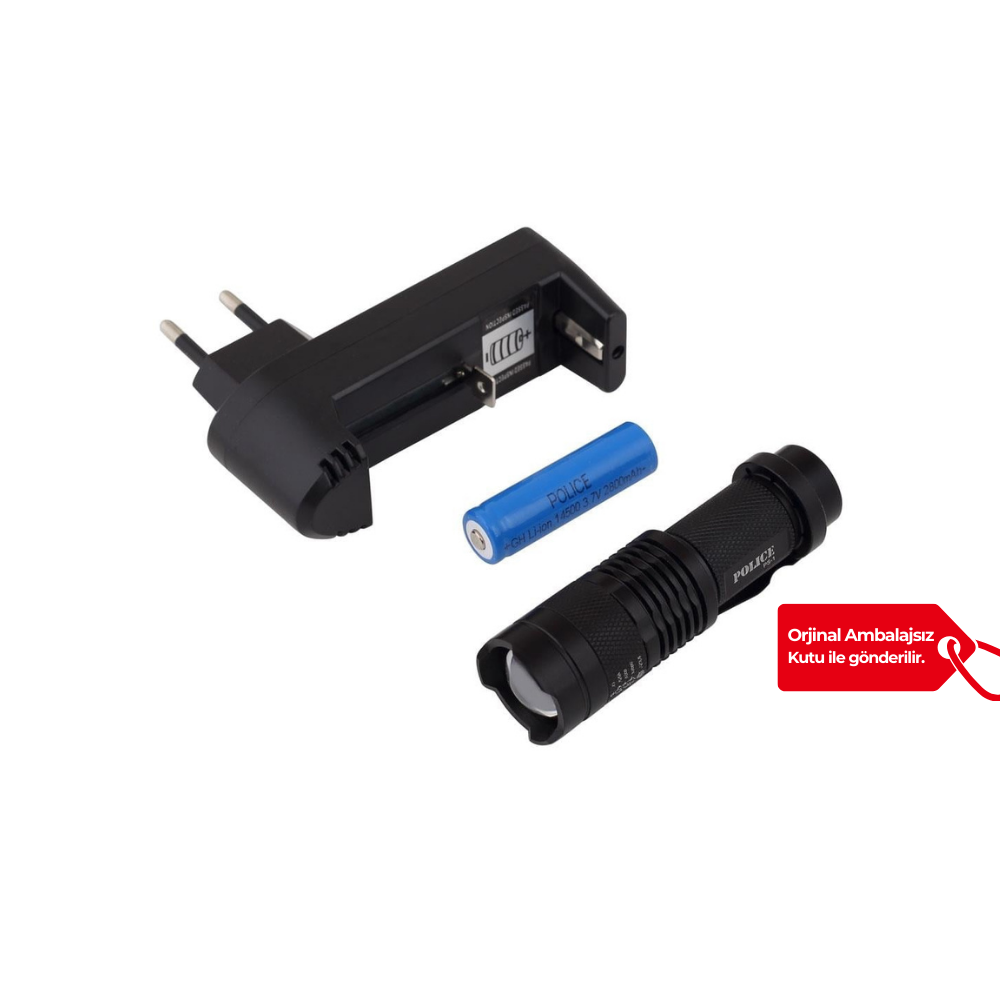 Police PS-1 (PS-8468) Cree Led Şarj Edilebilir El Feneri - K