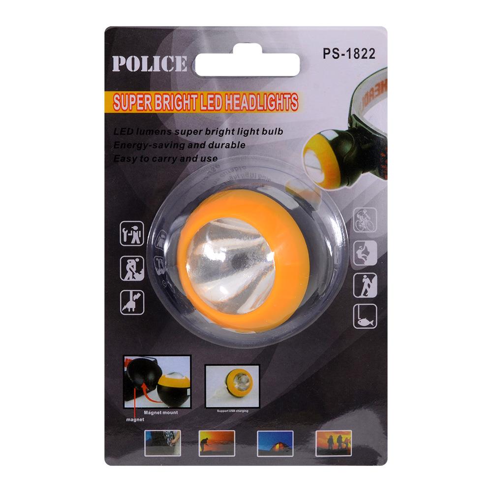 Police PS-1822 Top Magnet Şarjlı Kafa Feneri