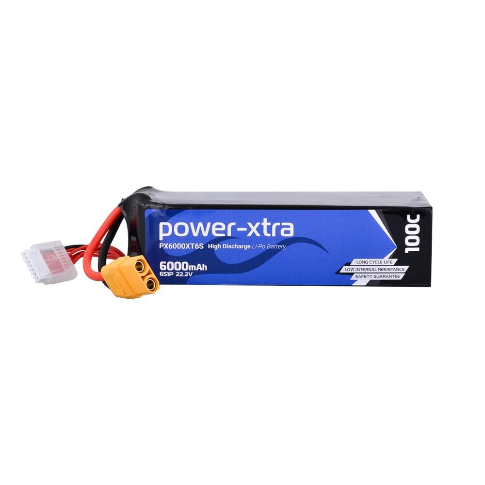 Power-Xtra PX6000XT6S - 6S1P - 22.2V 6000 mAh Li-Polymer Pil - 100C