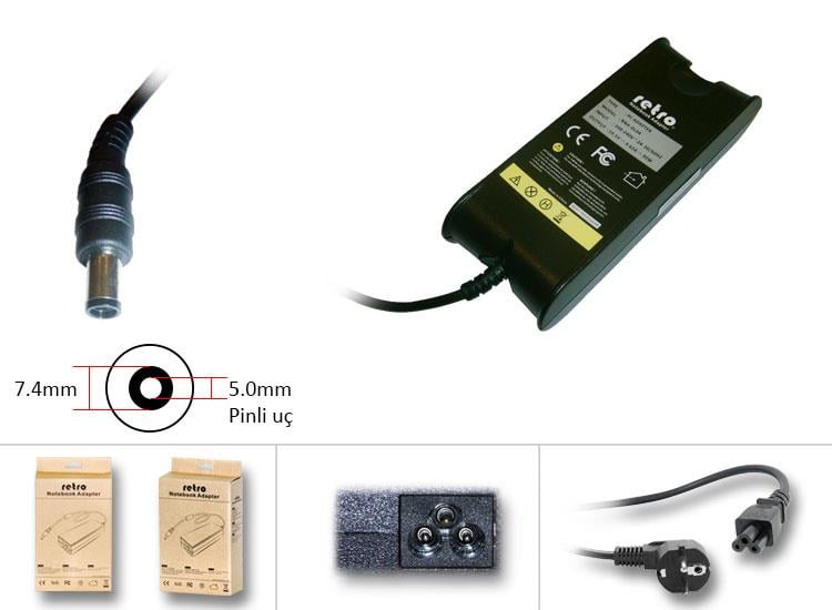 RETRO Dell 90W Pinli Uç Notebook Adaptör RNA-DL04