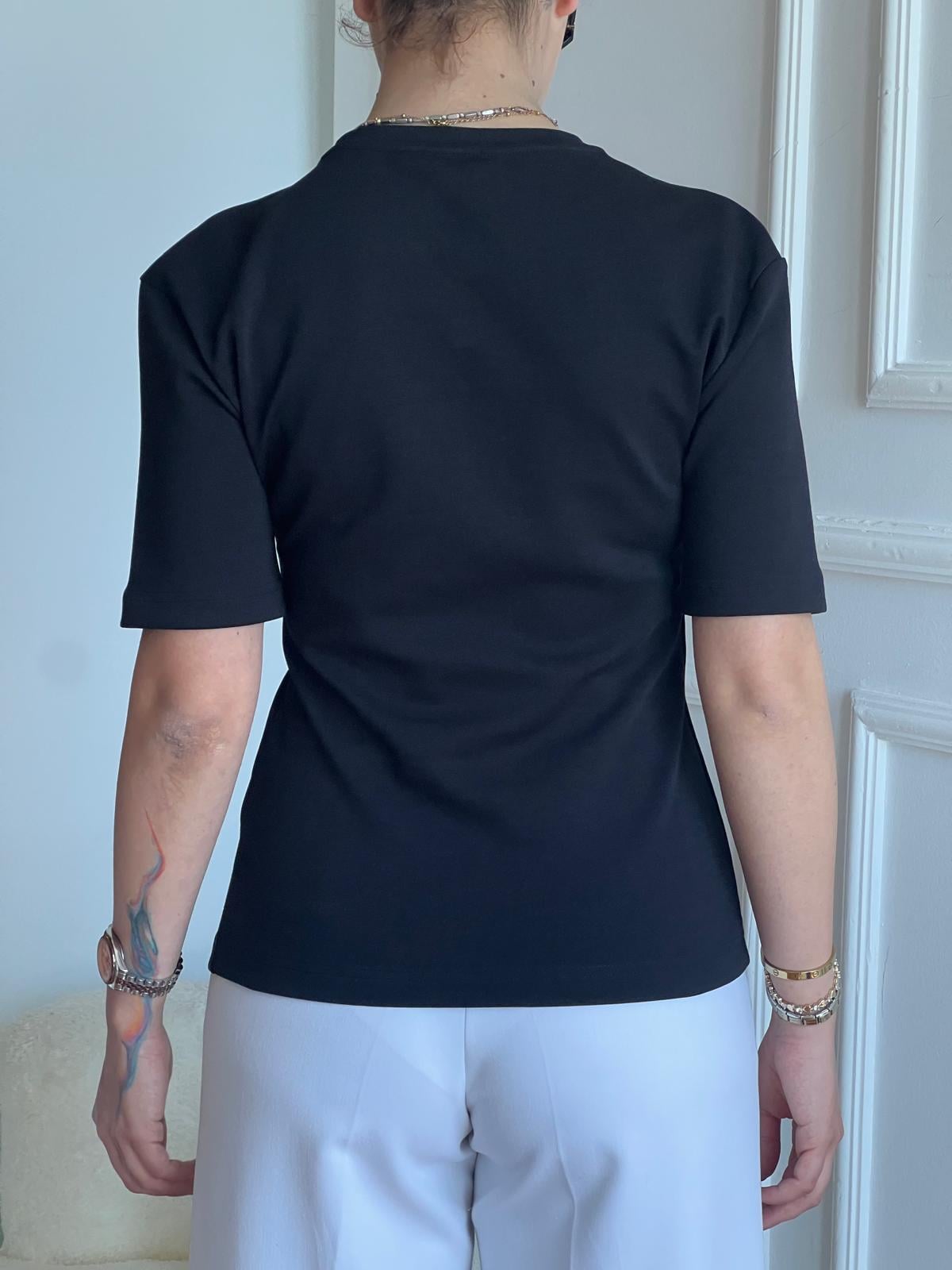 Aksesuar Detaylı Tshirt 32445 Siyah