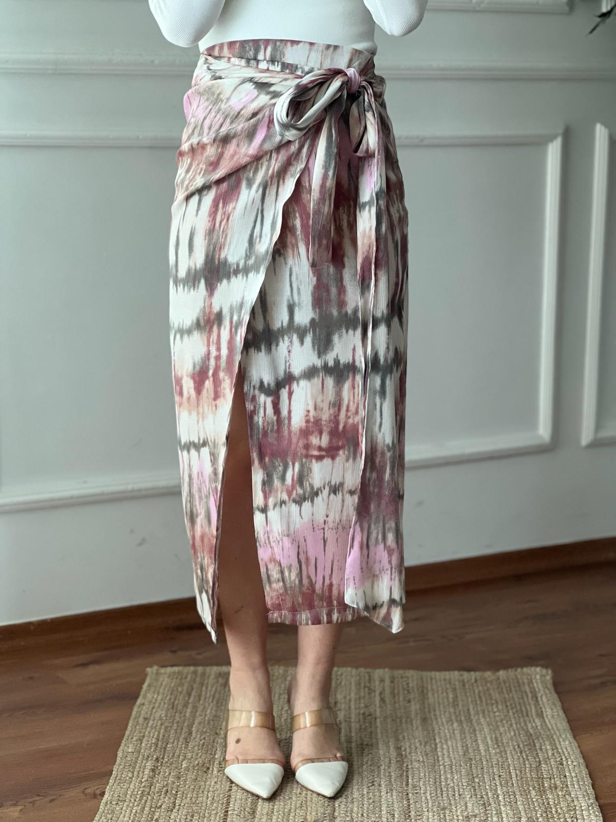 Anvalop Desenli Etek 50148 Pembe